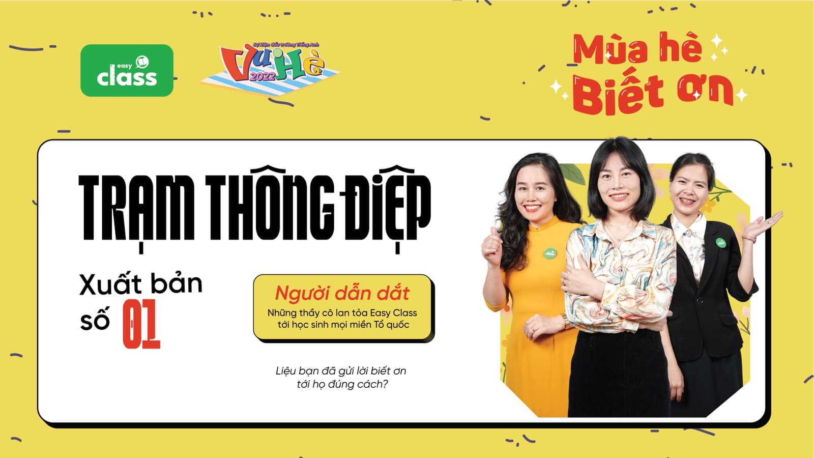 Mùa hè Biết ơn 2022 - Tại sao chúng ta cần học cách biết ơn thầy cô?